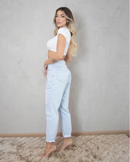 Calça Feminina Mom 101 Vibes  Consciência Jeans Coleção Iara Guimarães 19385 Unica