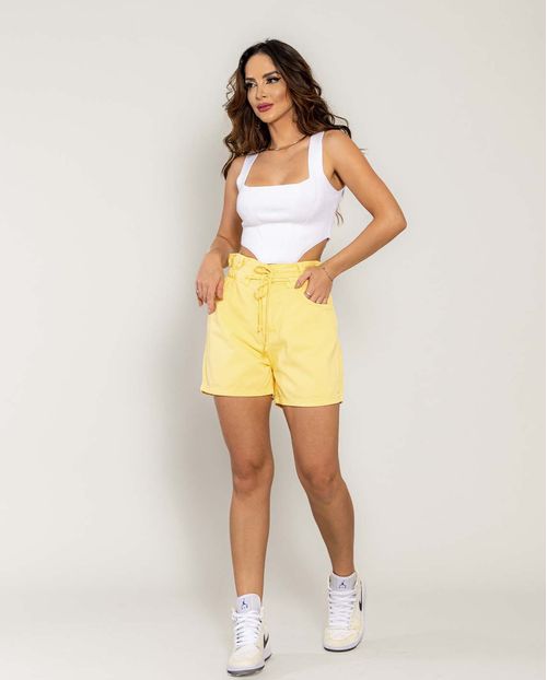 Shorts Feminino Rope 02400 Amarelo