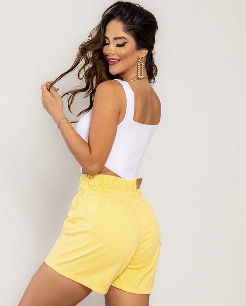 Shorts Feminino Rope 02400 Amarelo