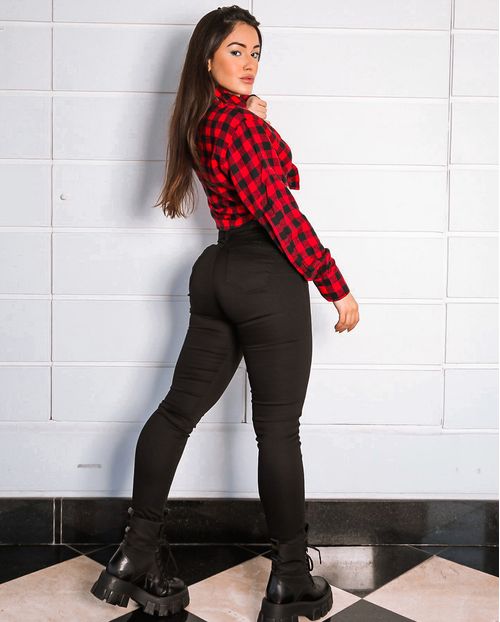 Calça Skinny Hot Fair Preta 20763 Preto