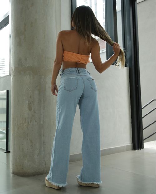 Calça Wide Leg C/martingale No Cós 21168 Clara
