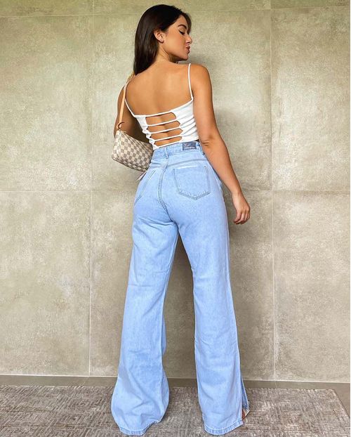 Calça Fem  Wide Leg  Consciência Jeans, Coleção Fashion-21260 Clara