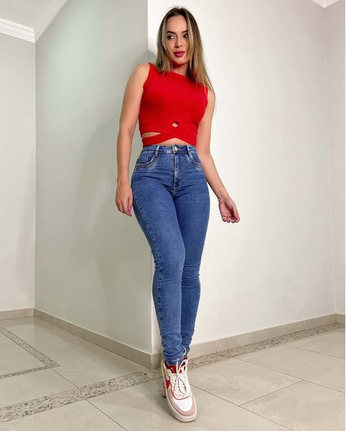 Calça Jeans Feminina Hot Pants Extreme Power Detalhe Nos Bolsos   21925 Média