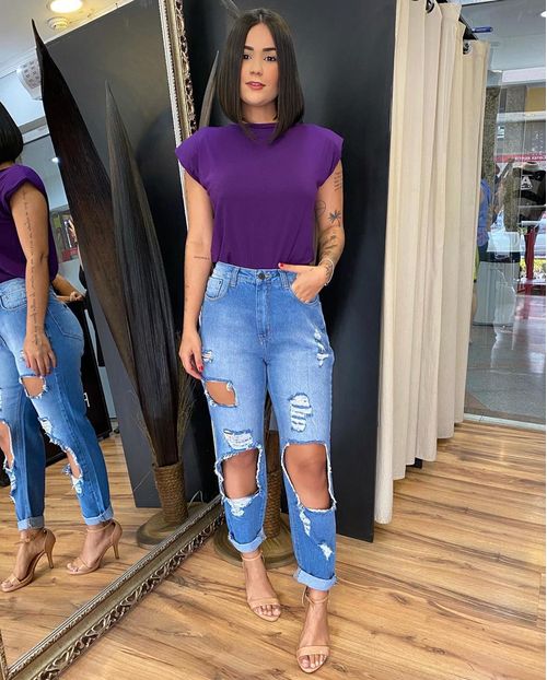 Calça Feminina Mom Vintage Coleção Fashion 19456 Unica