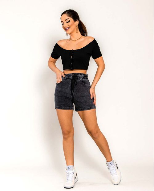 Shorts Feminino Rope  02401 Preto