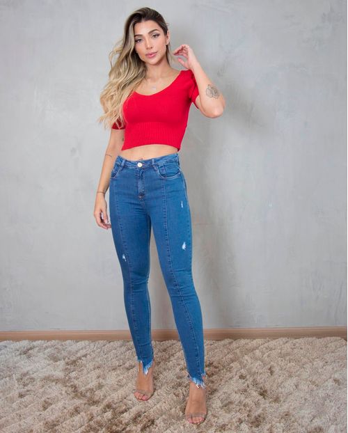 Calça Feminina Intermediaria  Consciência Jeans Coleção Concept19348 Unica