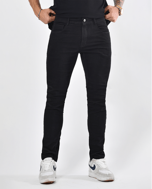 Calça Jeans Masculina Slin Fit Preta Basica  21885 Preto