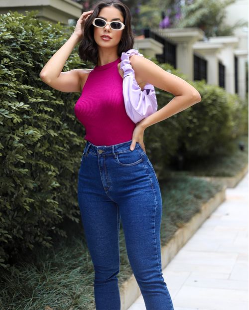 Calça Fem Mom C/elastano 20494 Unica