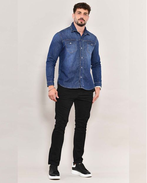 Camisa Masculina 22393 Escura