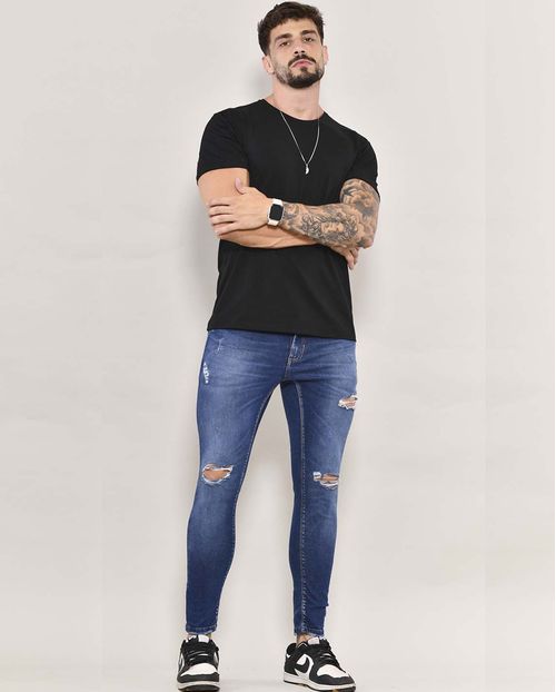 Calça Jeans Masculina Super Skinny  22282 Escura