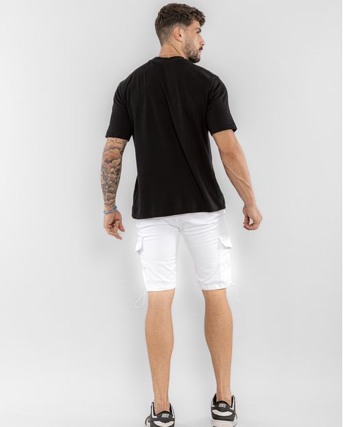 Bermuda Masc Cargo Branca Consciência Jeans 21631 Branco