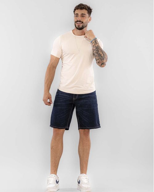 Bermuda Jeans Masculina Básica - Linha Man Style  21782 Escura