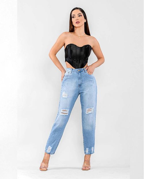 Calça Jeans Feminina Mom  22507 Clara
