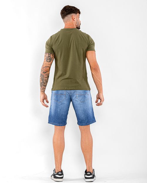 Bermuda Jeans Masculina com Elastano 22562 Média