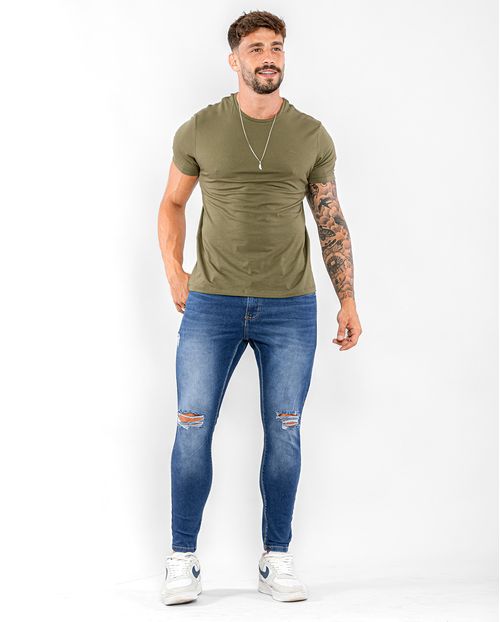 Calça Jeans Masculina Super Skinny 22284 Escura