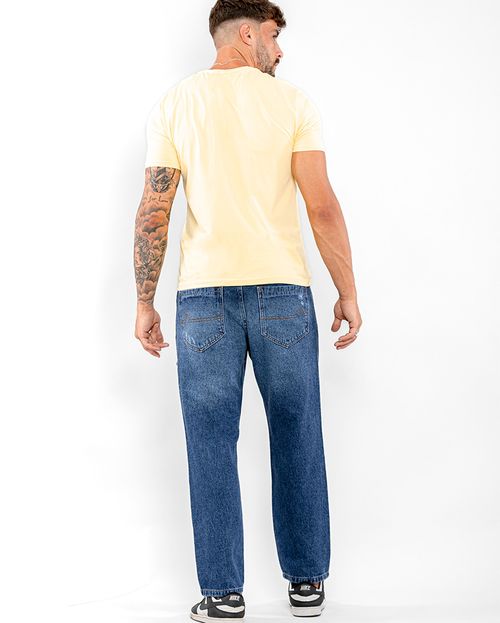 Calça Jeans Masculina Reta com Rasgos  22768 Escura