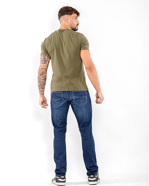 Calça Jeans Masculina Slim Fit com Puidos  22532 Escura
