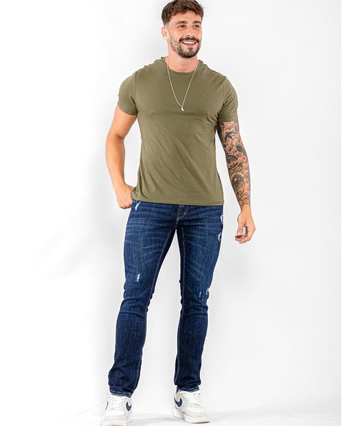 Calça Jeans Masculina Slim Fit 22519 Escura