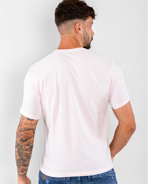 Camiseta de Algodão Egípcio Masculina Básica 90102 Branco