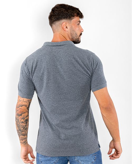 Camisa Masculina Polo Consciência 80049 Chumbo