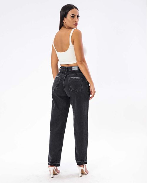 Calça Jeans Feminina Slouchy Preta   21282 Vintage