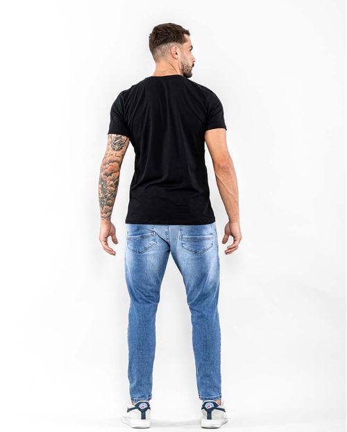 Calça Masculina Skinny com Joelheira  - 21854 Média