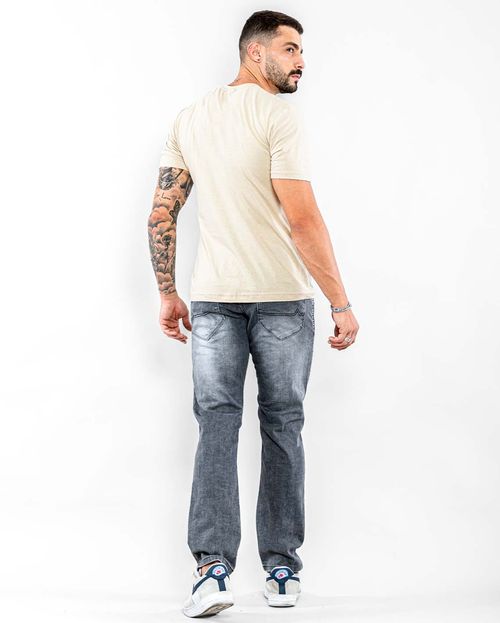 Calça Jeans Masculina Slim  Fit com Rasgos  22021 Preto