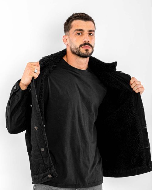 Jaqueta Jeans Masculina Rider com Pelo Interno 22557 Preto
