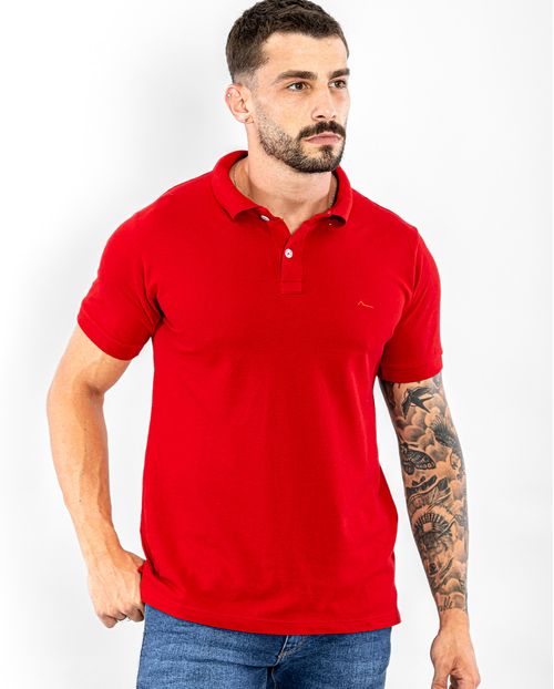 Camisa Masculina Polo Consciência 80049 Vermelho