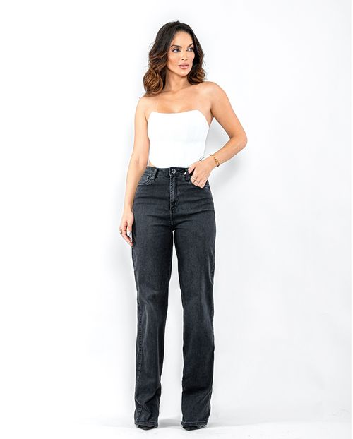 Calça Feminina Wide Leg com Elastano 22661 Preto