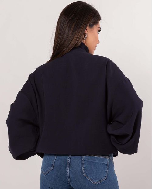 Jaqueta Viscose Bomber Feminina 90229 Azul Marinho