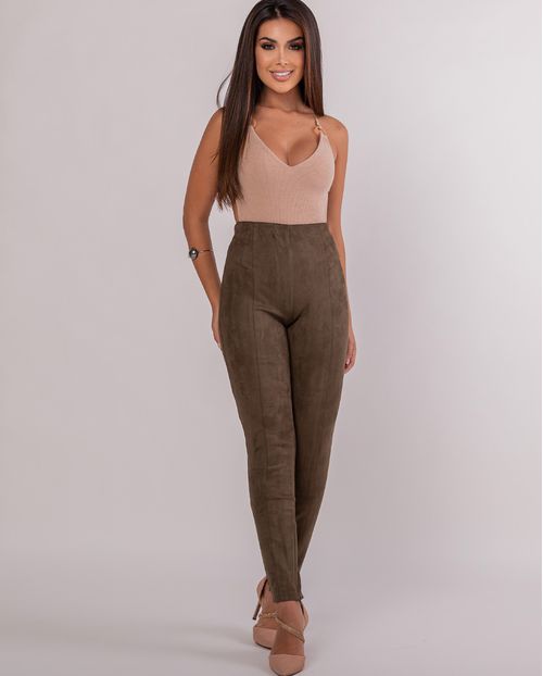 Calça em Carmuça Feminina 90338 Verde Militar