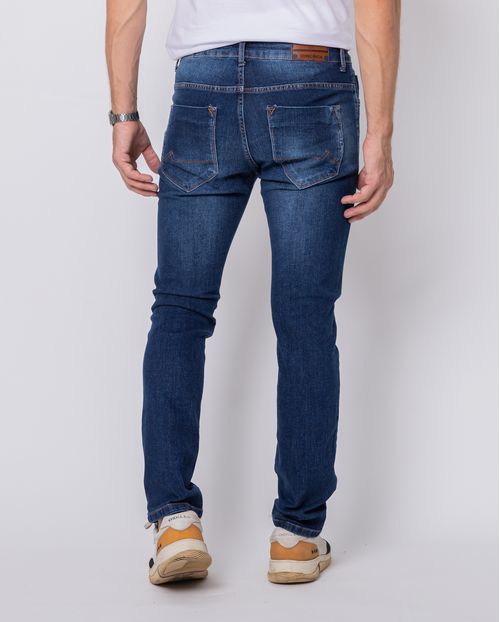 Calça Jeans Slim Fit Masculina Básica 22692 Escura