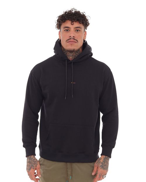 Blusa Moletom Canguru Masculina Bordada Consciencia 80060 Preto