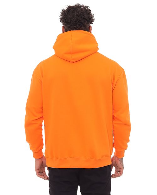 Blusa Moletom Canguru Masculina Bordada Consciencia 80060 Laranja