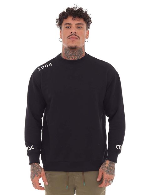 Blusa Moletom Masculina Bordada Consciencia 80053 Preto