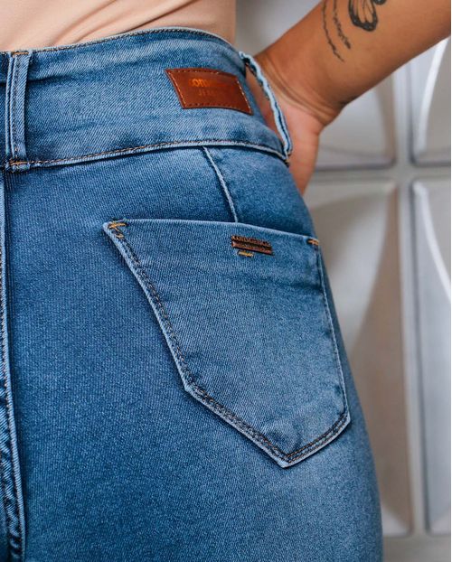 Calça Jeans Skinny Feminina Cintura Média Extreme Power 22797 Média