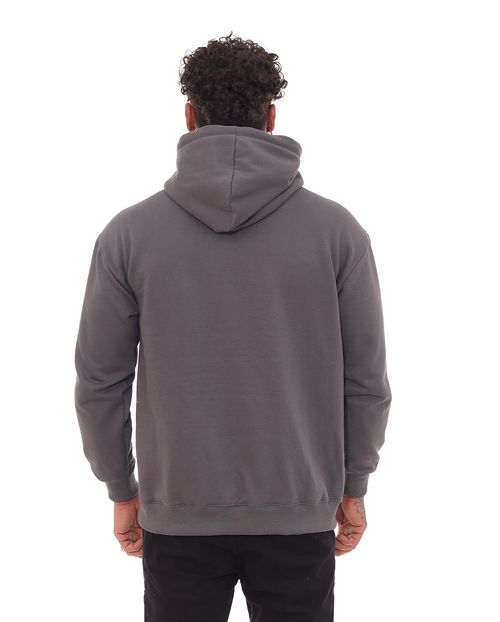 Blusa Moletom Canguru Capuz Masculina Bordada Consciencia 80065 Chumbo