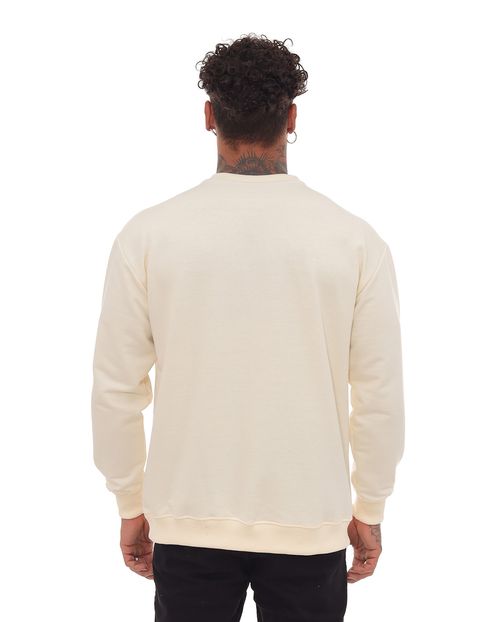 Blusa Moletom Masculina Bordada Consciencia 80054 Off White