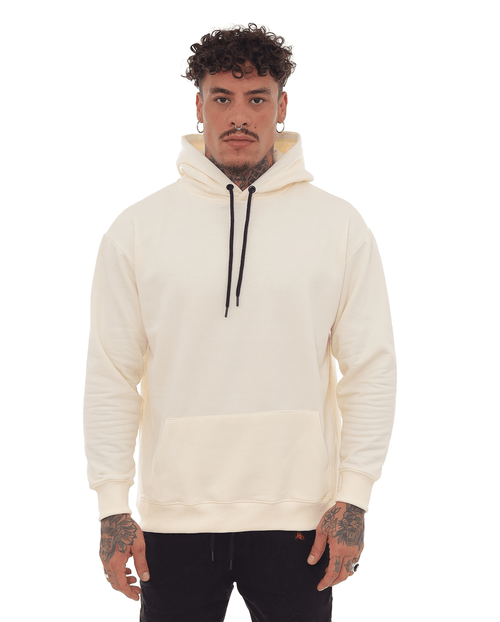 Blusa Moletom Canguru Masculina Estampada Consciencia 80077 Off White