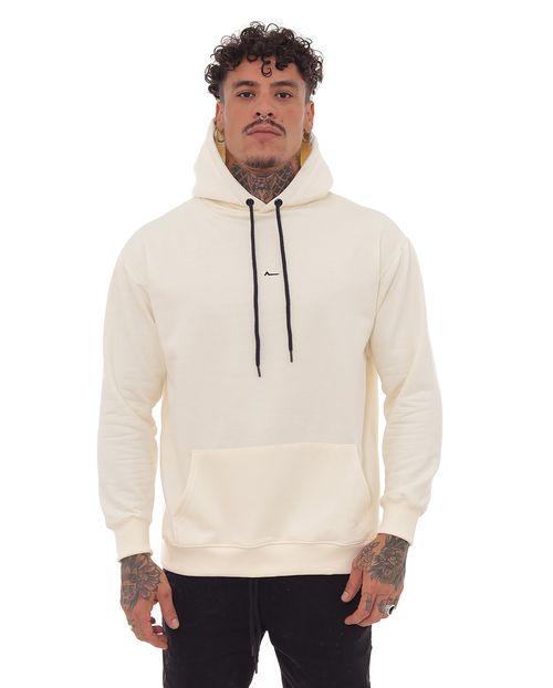 Blusa Moletom Canguru Masculina Consciencia 80062 Off White