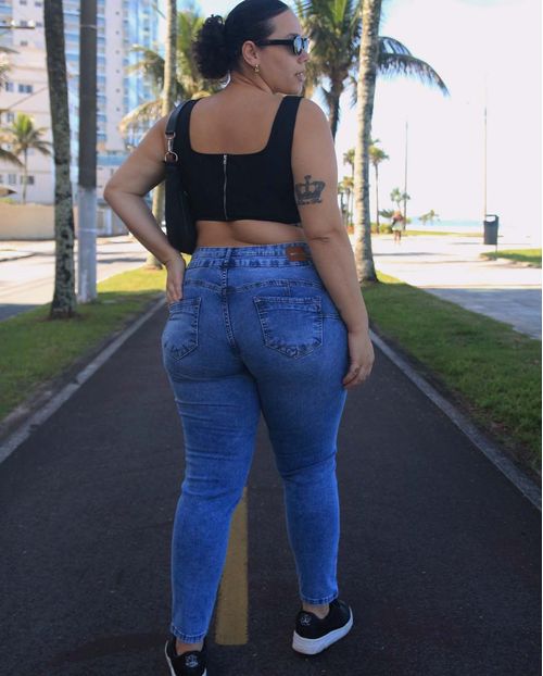 Calça Jeans Skinny Plus Size Feminina Cintura Alta Botão Duplo 22874 Clara