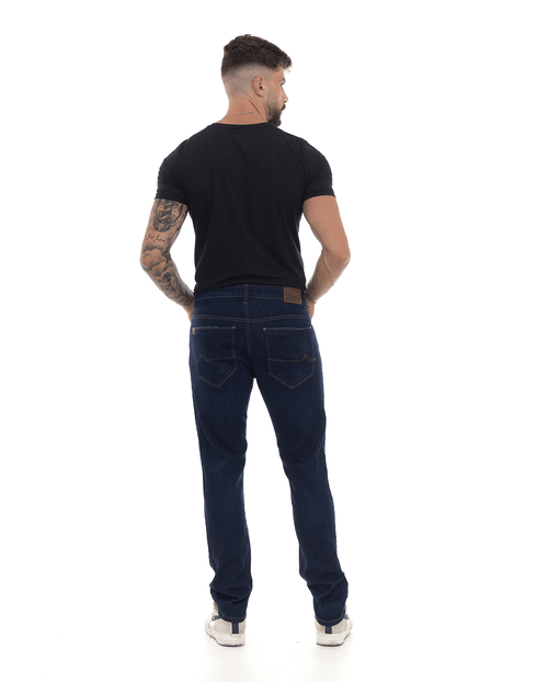 Calça Jeans Slim Fit Masculina Básica 22837 Escura