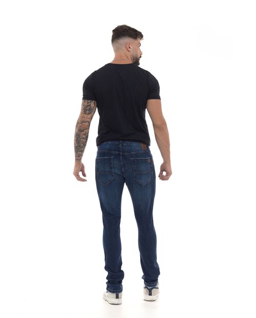 Calça Jeans Slim Fit Masculina Básica 22828 Escura