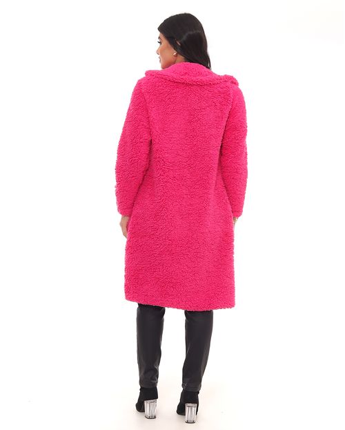 Sobretudo Pelo Sintetico Teddy Feminino 22702 Pink