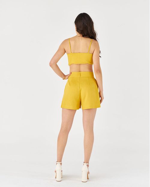 Shorts  Feminino  Alfaiataria   com Top 2 Flor 90223 Propolis