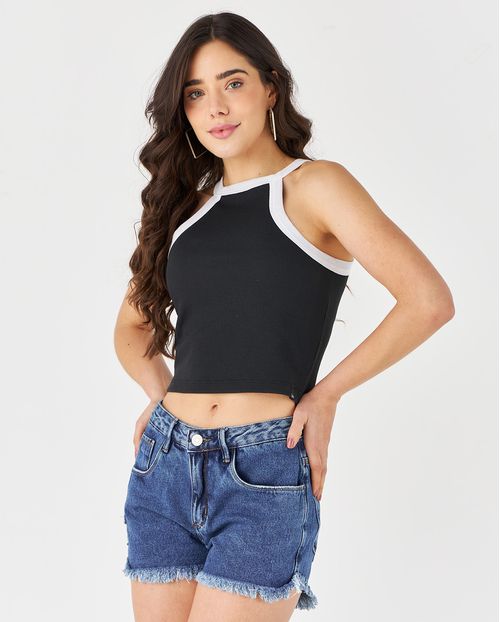 Shorts Jeans Feminino Boyfriend Bordado Patches 22465 Média