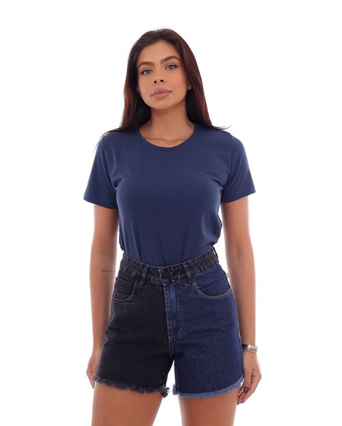 Shorts Mom Bi-Color Escuro 21212 Unica