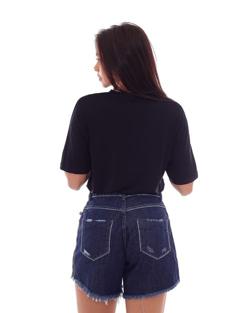 Shorts Mom C/cós Transpassado 21291 Escura