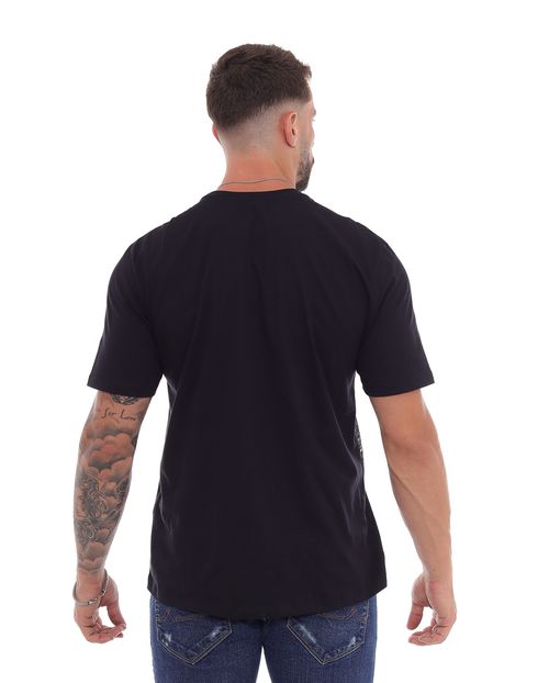 Camiseta Masculina Estampada 80081 Preto